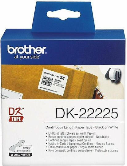 Brother Dk-22225 Label Maker Tape 30.5m x 38mm in White Color 1pcs