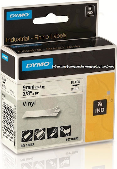 Dymo Label Maker Tape 5.5m x 19mm in Red Colour Compatible Series with Dymo D1 Dymo Rhino/IND