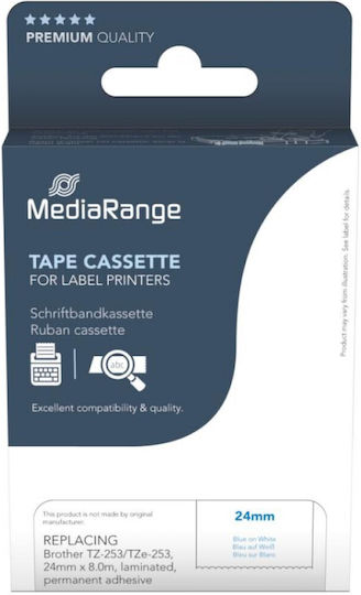 MediaRange Bandă de Etichetare 8m x 24mm în Culoarea Alb 1buc