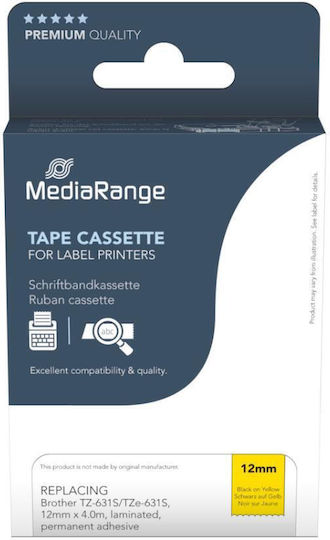 MediaRange Label Maker Tape in Black Color 1pcs