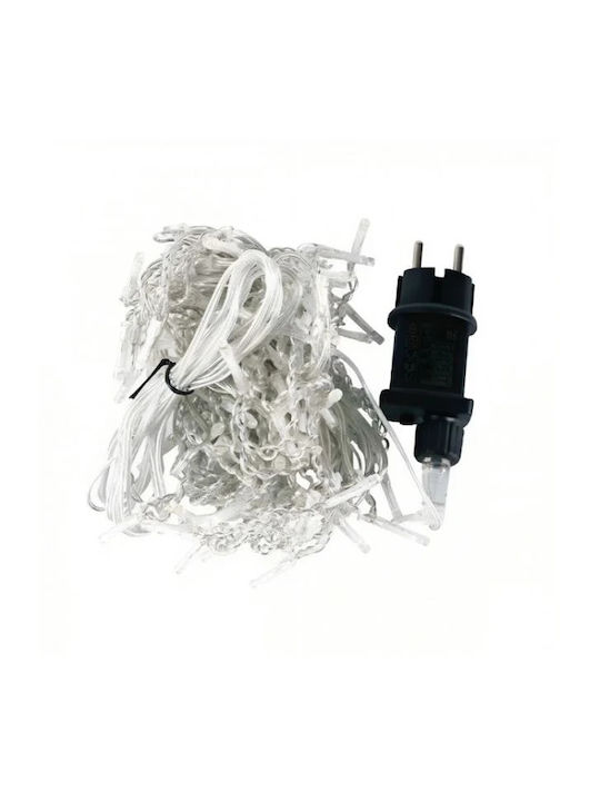 100 Lămpițe LED 3m. x 300buc Alb cald tip Perdea 1buc