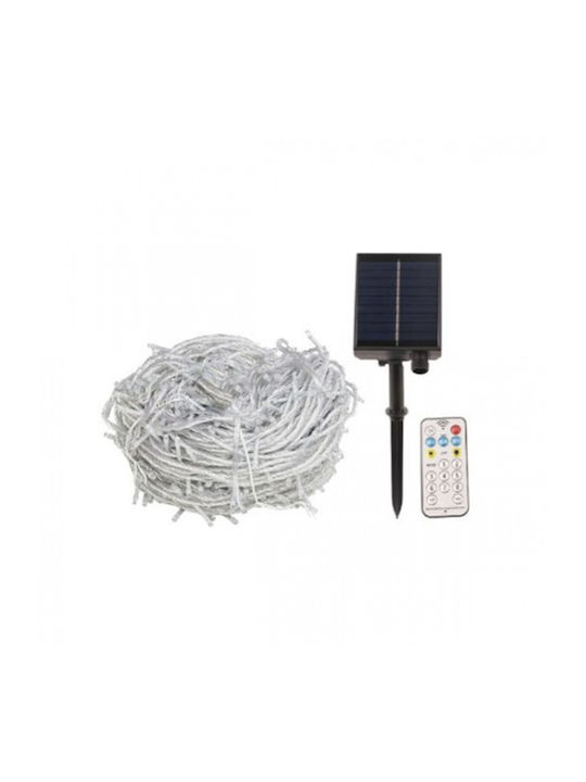 200 Λαμπάκια LED 30μ. x 600εκ. Ψυχρό Λευκό Ηλιακά τύπου Βροχή