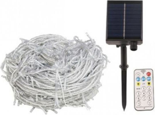 200 Λαμπάκια LED 30μ. x 600εκ. Ψυχρό Λευκό Ηλιακά τύπου Βροχή