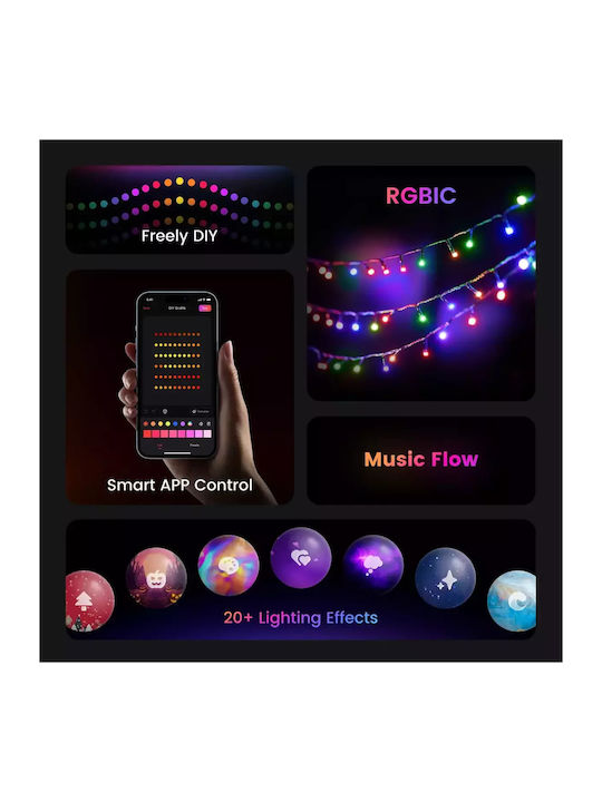 200 Λαμπάκια LED 20μ. RGBIC σε Σειρά