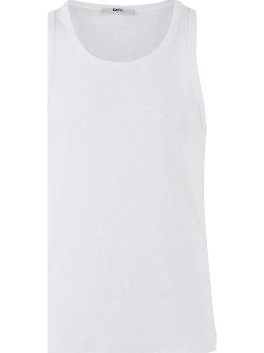 Def Tank Tops Bright White+bright White Yes Fw25 Dftt032-20336