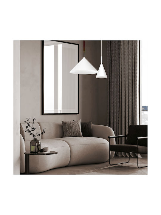 Eko Light Hängelampe Weiß 46x46cm.