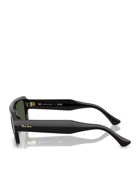 Ray Ban Unisex Sunglasses with Black Plastic Frame and Green Lens RB4454 6677/31