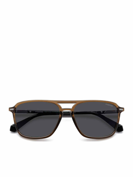 Polaroid Herren Sonnenbrille mit Braun Kunststoff Gestell und Gray Linse PLD4182/S/X 09Q/M9