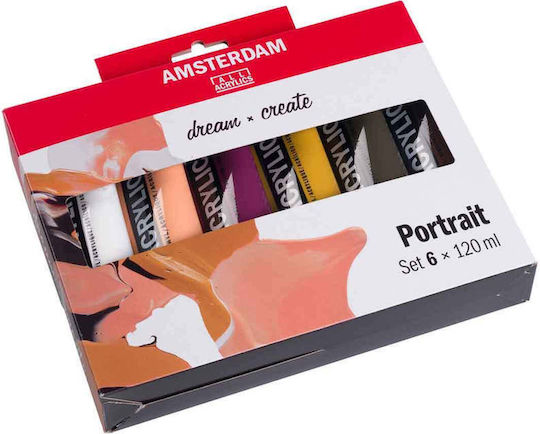 Royal Talens Amsterdam Set Culori Acrilice Pictură Portrait 120ml 1buc