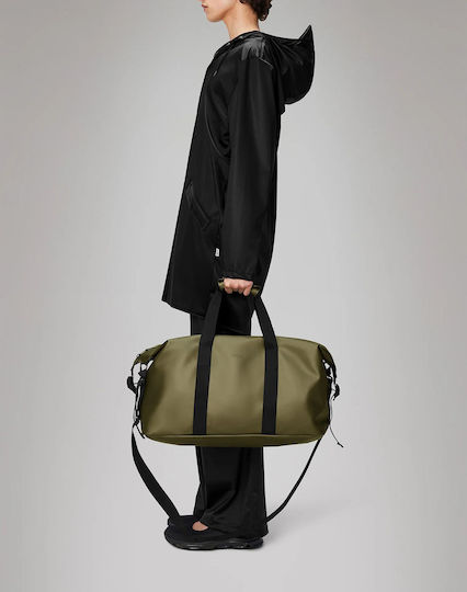 Rains Hilo Weekend Bag W3 Sack Voyage 37lt Green made of Artificial Leather L52xW26xH27cm