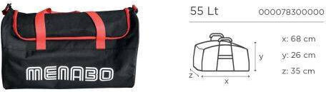 Menabo Nomad Sack Voyage 44lt Black Fabric L54xW26xH32cm