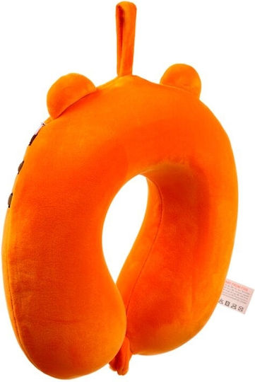 Puckator Travel Pillow Round Memory Foam Children's Orange