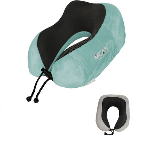 My Home Luxury Inflatable Memory Foam Travel Pillow for Kids with Bluetooth and Carrying Case 19x12cm Green