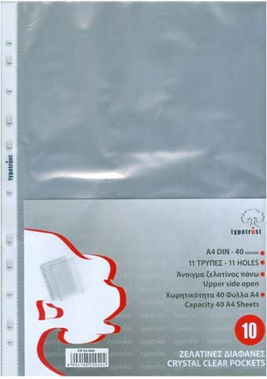 +Efo Plastic Sleeves for Documents A4 with Holes 10pcs No4