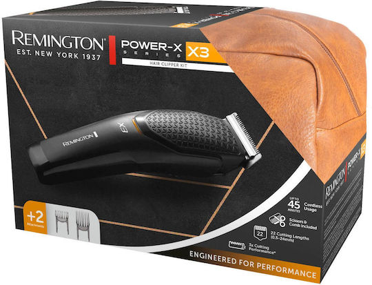 Remington Series X3 Επαναφορτιζόμενη Κουρευτική Μηχανή Μαύρη HC3000GP