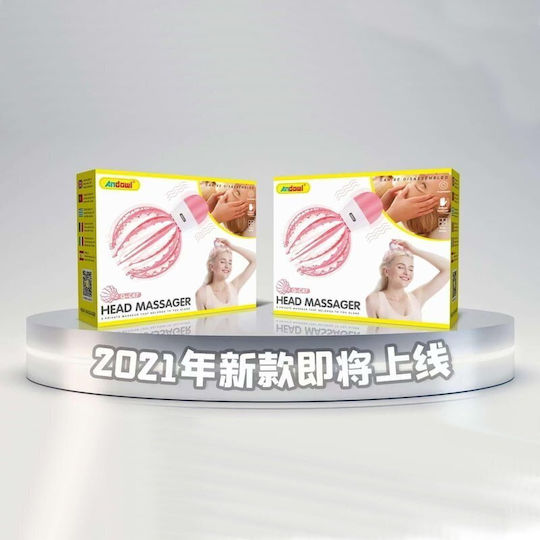 Andowl Qc47 Massage Device Acupressure for the Head Pink