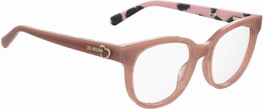 Moschino Γυναικείος Κοκκάλινος Σκελετός Γυαλιών Cat Eye Πορτοκαλί MOL599/IG FF1/18