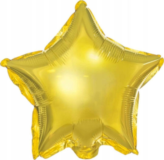 Composition with 25 Balloons Foil Gold Stars 19cm
