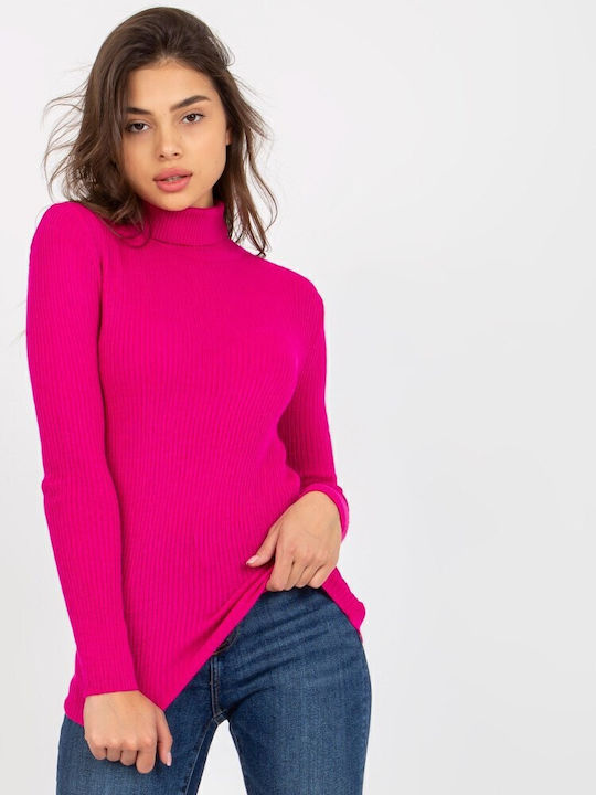 Women's Sweater Turtleneck Fuchsia