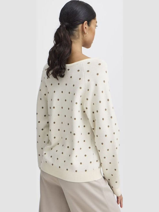Women's Crop Sweater Beige Melange