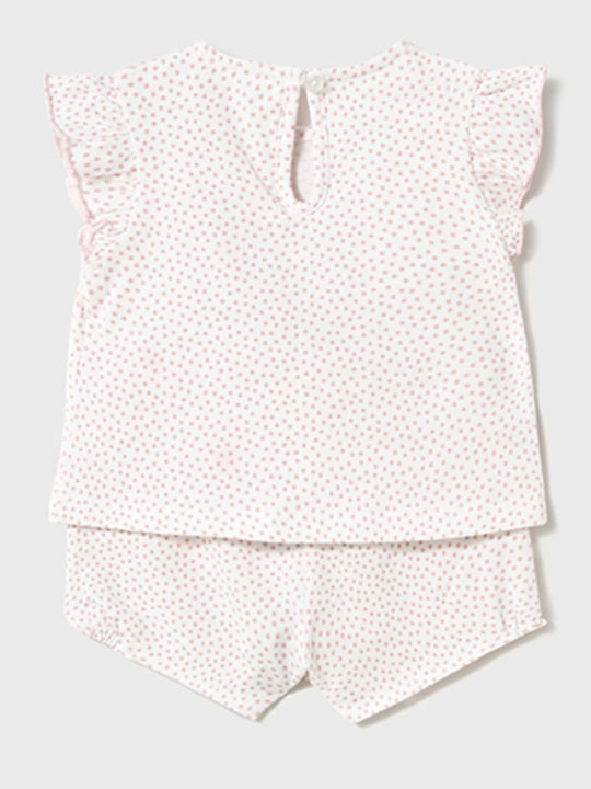 Kids' Set with Shorts Summer 4pcs Baby Pink