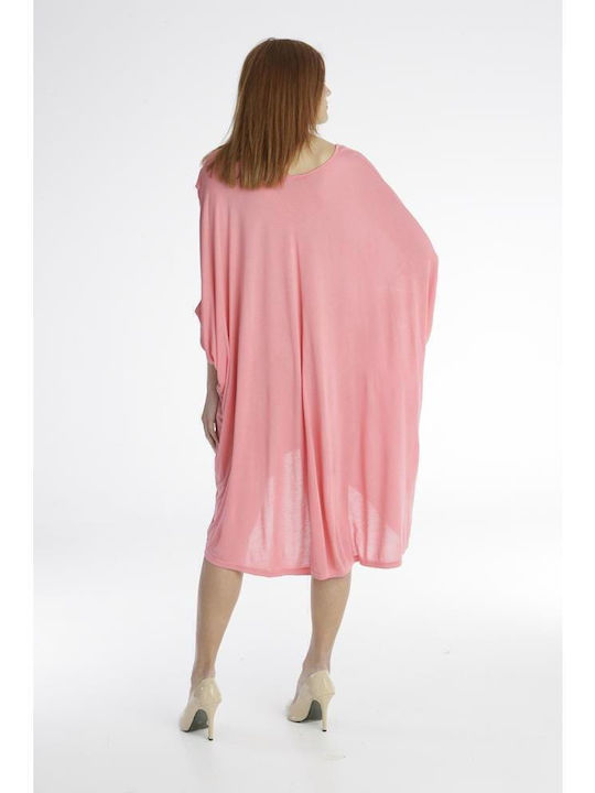 Rouxaki Blouse Dress Coral