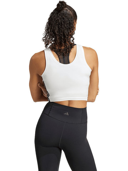 adidas We 3s Crop Tank Μπλούζα Λευκό