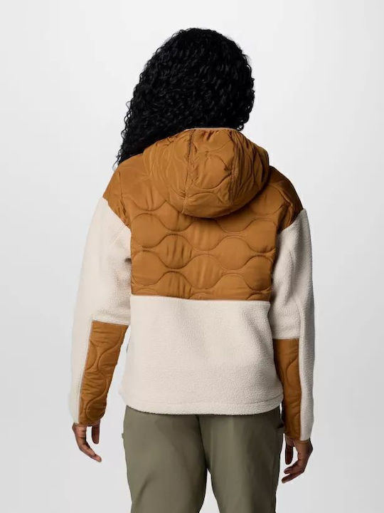 Cloud Point™ Hooded Hybrid Fleece Women's Fleece Blouse with Hood Camel Brown/dark Stone