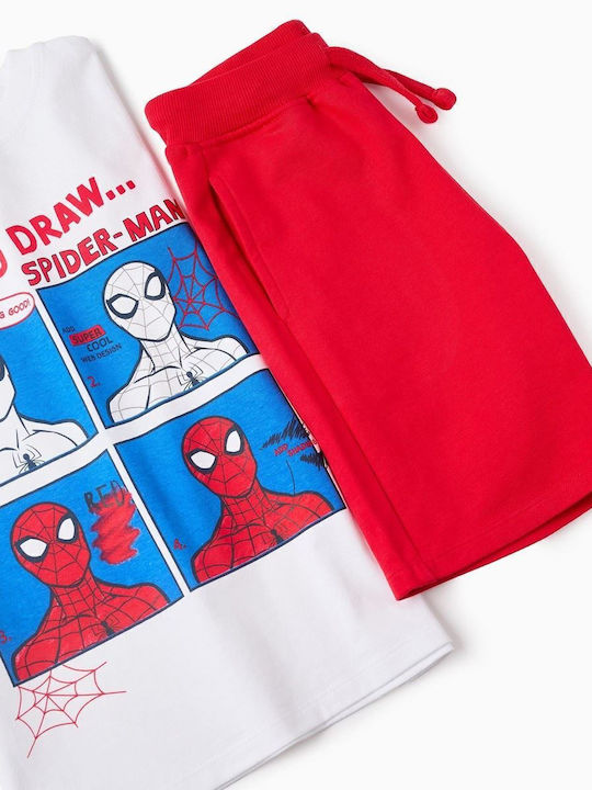 Kinder-Set mit Shorts Sommer 2Stück Red, White