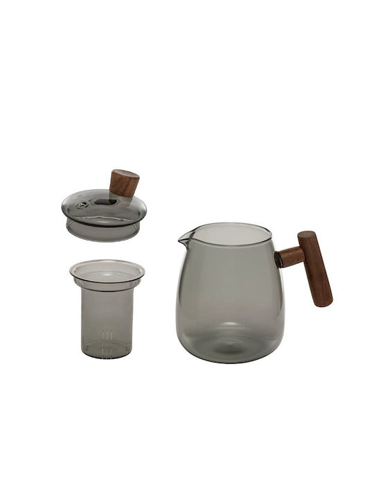 Secret de Gourmet Τσαγιέρα με Φίλτρο Γυάλινη Γκρι 800ml