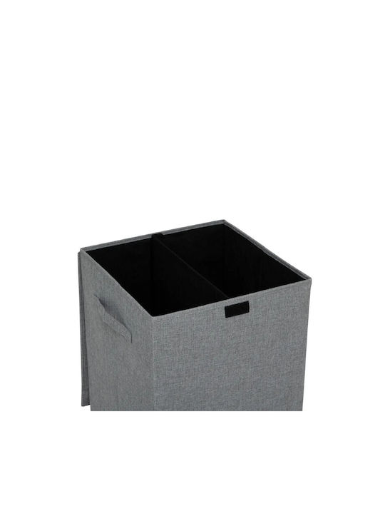 5Five Fabric Laundry Basket 74lt with Cap 37x36.5x60cm Gray