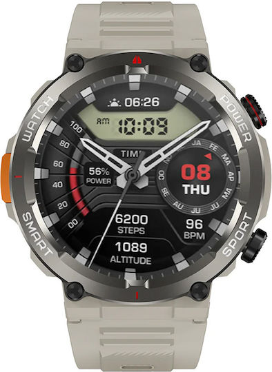 BlackView W50 Pro 56mm Waterproof Smartwatch with Heart Rate Monitor (Khaki)