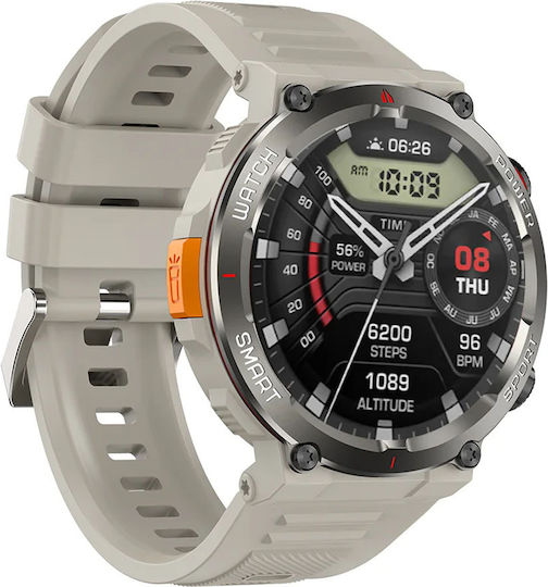 BlackView W50 Pro 56mm Waterproof Smartwatch with Heart Rate Monitor (Khaki)