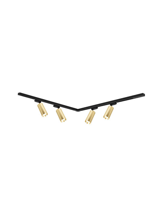 Eko Light Spot with 4 Lights and with Socket GU10 in Gold Color