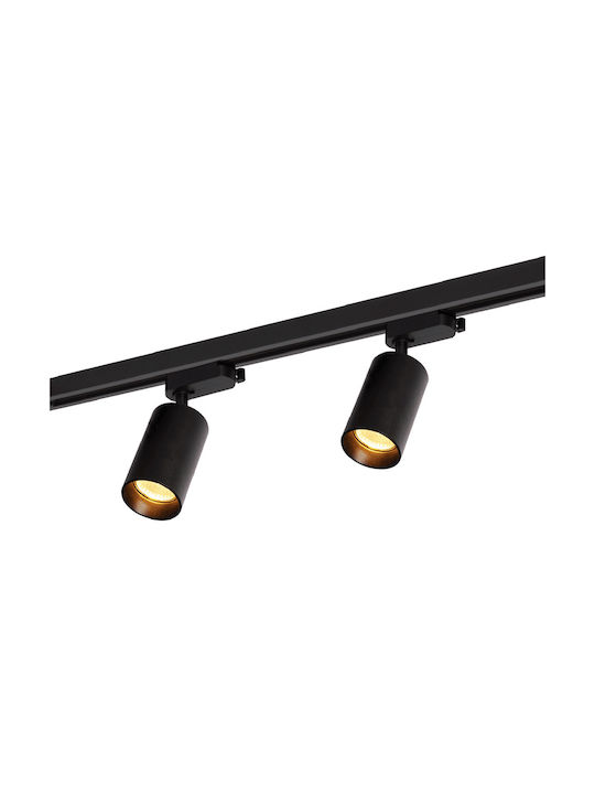 Eko Light Σποτ με 4 Φώτα και με Ντουί GU10 σε Μαύρο Χρώμα