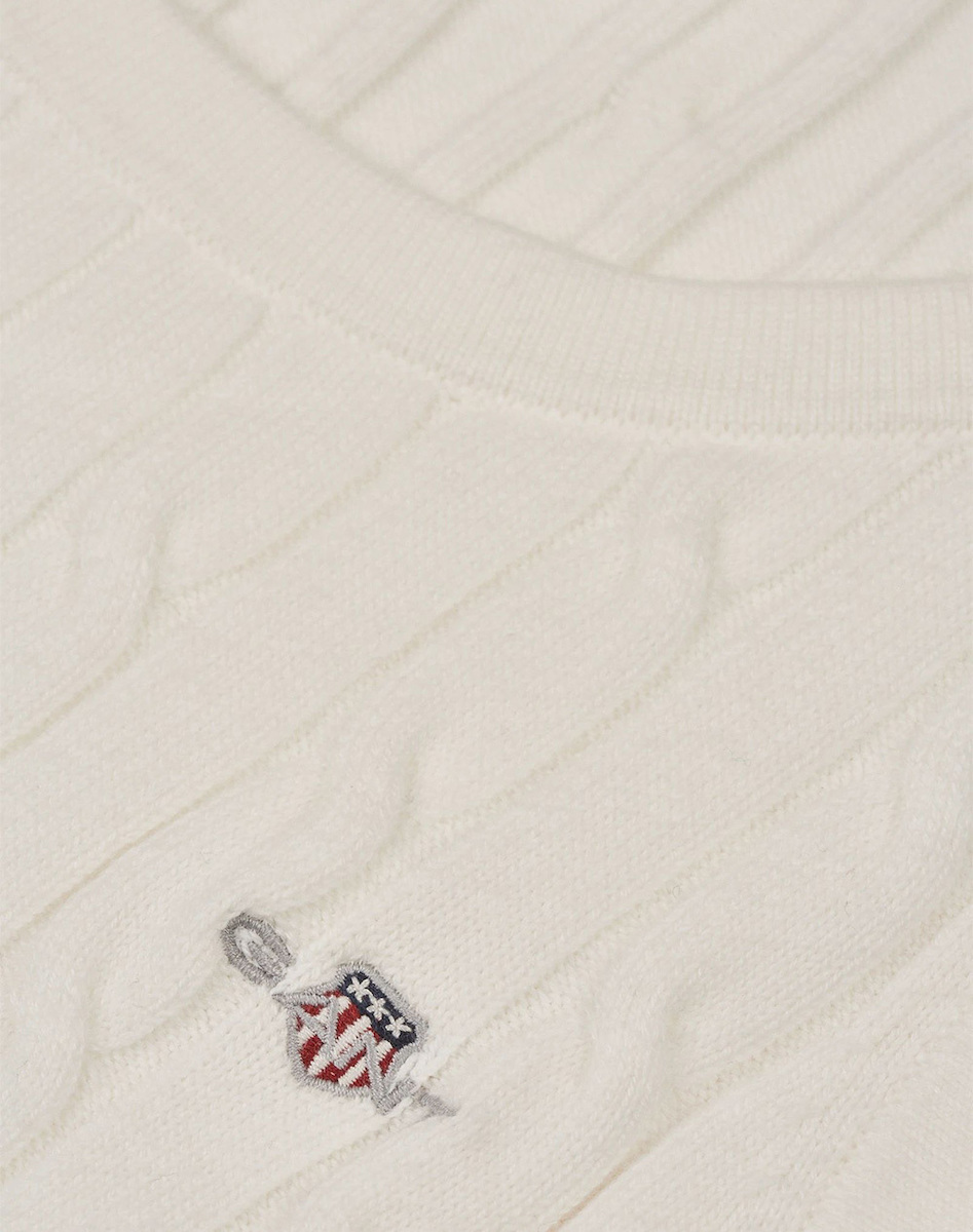 Gant Damen Ärmellos Pullover Baumwolle White 4800107-113 Skroutz