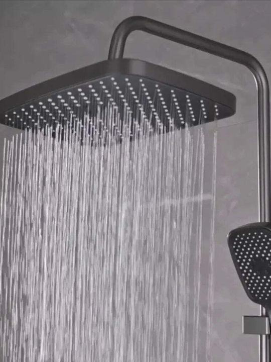 Wallex Adjustable Shower Column with Mixer 145cm Gray