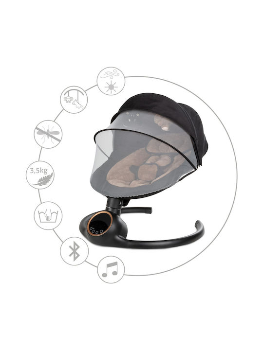 Oxford Home Electric Baby Relax Swing with Music Black for Child up to 9kg