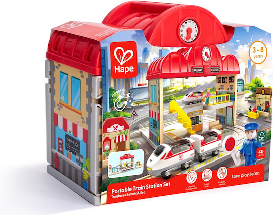 Hape Set with Train made of Wood for 3+ years+ Years