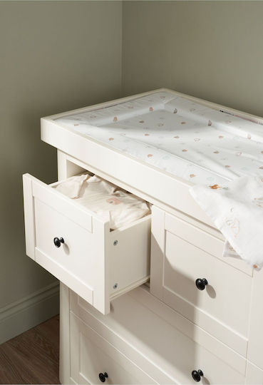 Harrogate Baby Kommode mit 3 Schubladen Ecru 52x95x93cm