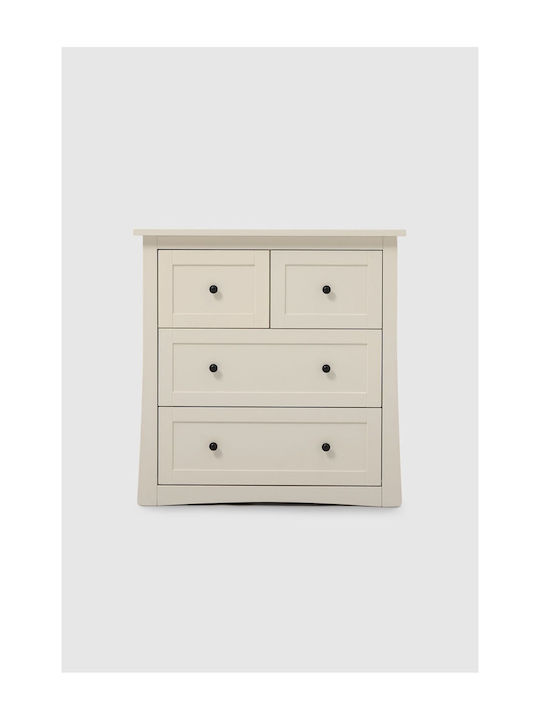 Harrogate Baby Kommode mit 3 Schubladen Ecru 52x95x93cm