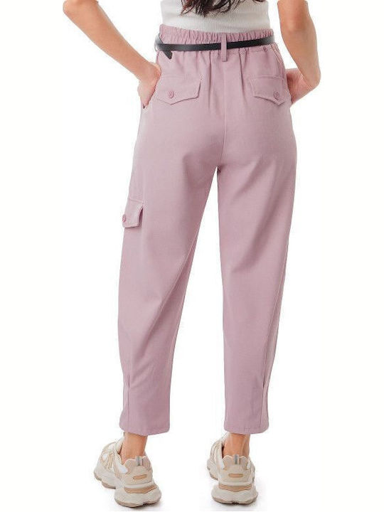 Pink Pleated Trousers