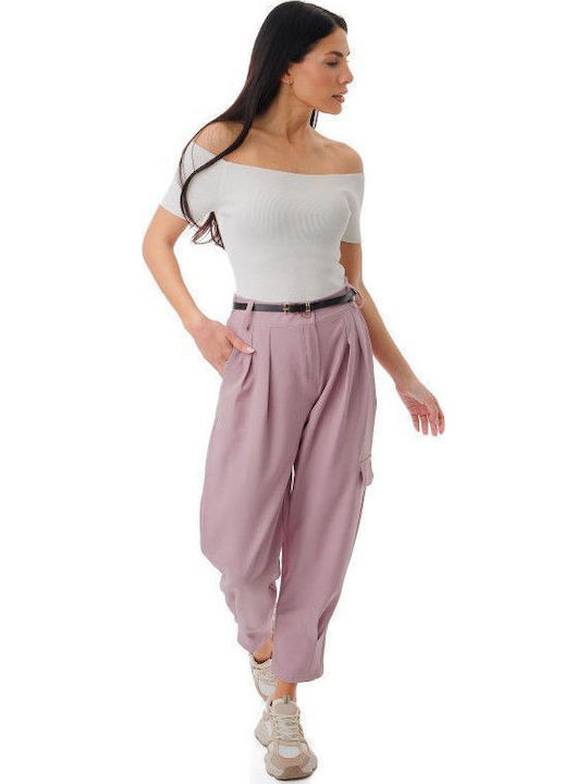 Pink Pleated Trousers