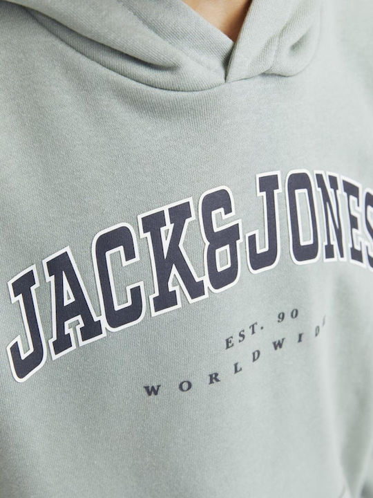Kinder-Sweatshirt mit Kapuze und Taschen Mint