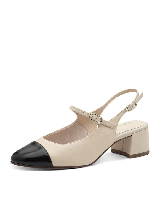 Tamaris Beige Heels with Strap 1-29630-44-418