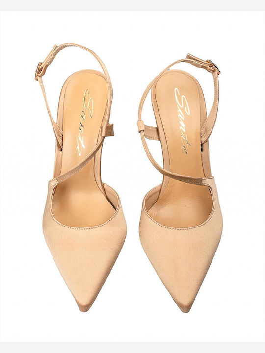 Beige Heels with Strap