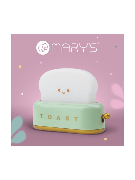 Mary's Led Παιδικό Διακοσμητικό Φωτιστικό Πράσινο 13.4x9.8x5.4εκ.
