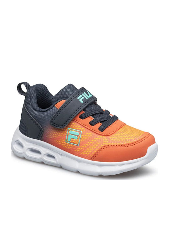 Flash Gordon Παιδικά Sneakers Ανατομικά με Σκρατς & Φωτάκια Πορτοκαλί