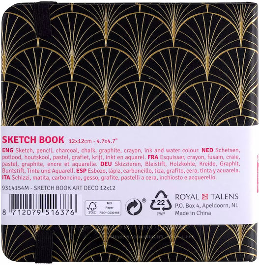 Sketch Book Talens Art Deco 12x12cm 140gsm 80 Sheets