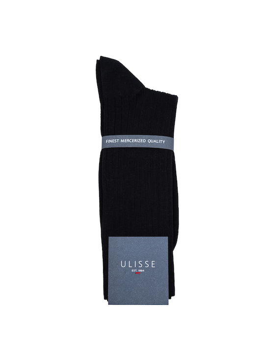 Чорапи за мъже Ulisse Mercerised с райета в черно Sc-m102-700 Sc-m102-700-black черно Чорапи за мъже Ulisse Mercerised с райета в черно Sc-m102-700 Sc-m102-700-black черно